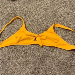 unpadded ribbed target bikini top